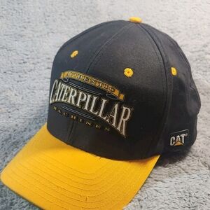 Caterpillar Machines Snapback Hat/Cap Black & Yellow Authentic